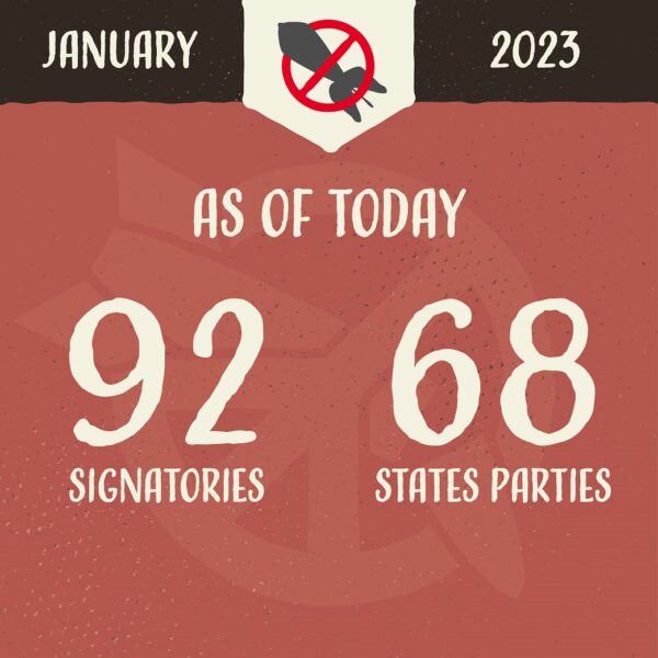 As of January 2023, the Treaty has been signed by 92 states and ratified by 68.